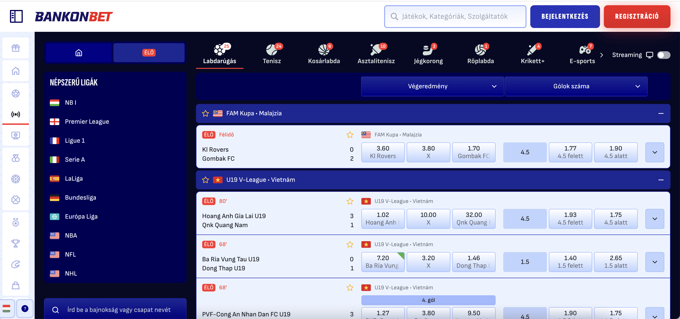 Bankonbet elo fogadas