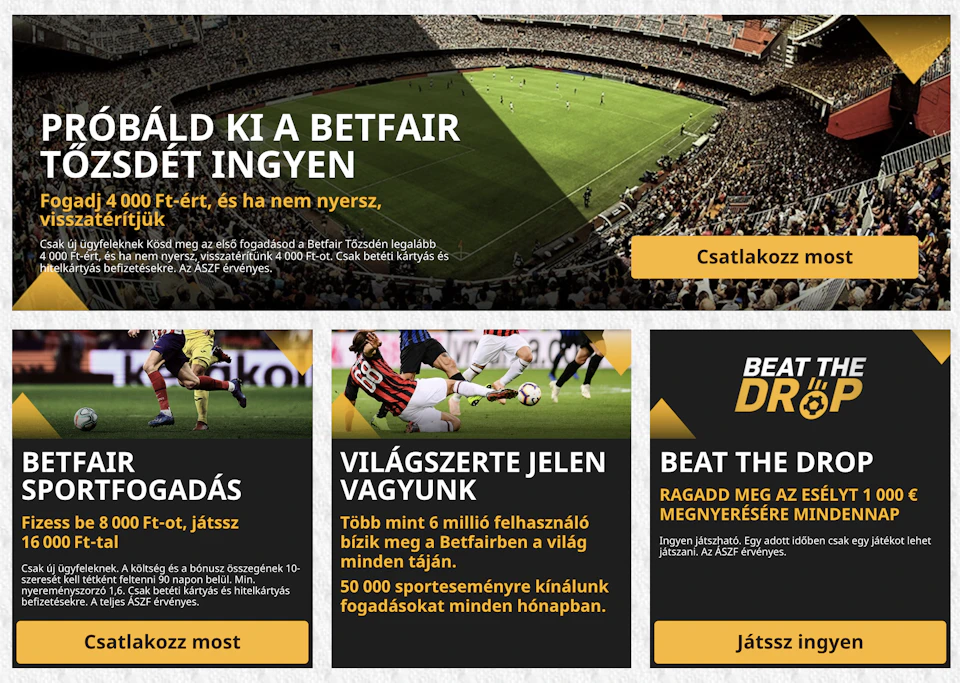Betfair alternativ eleres sportfogadas