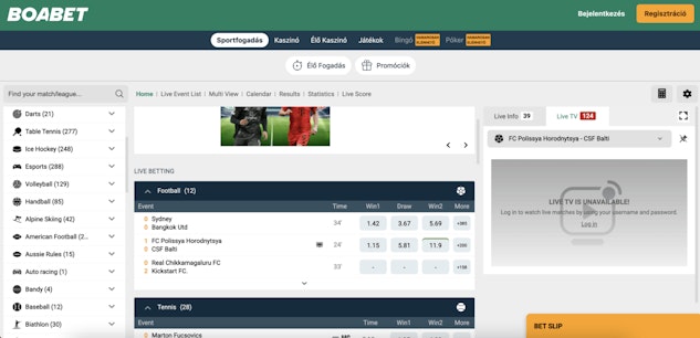 Boabet sportfogadas screenshot