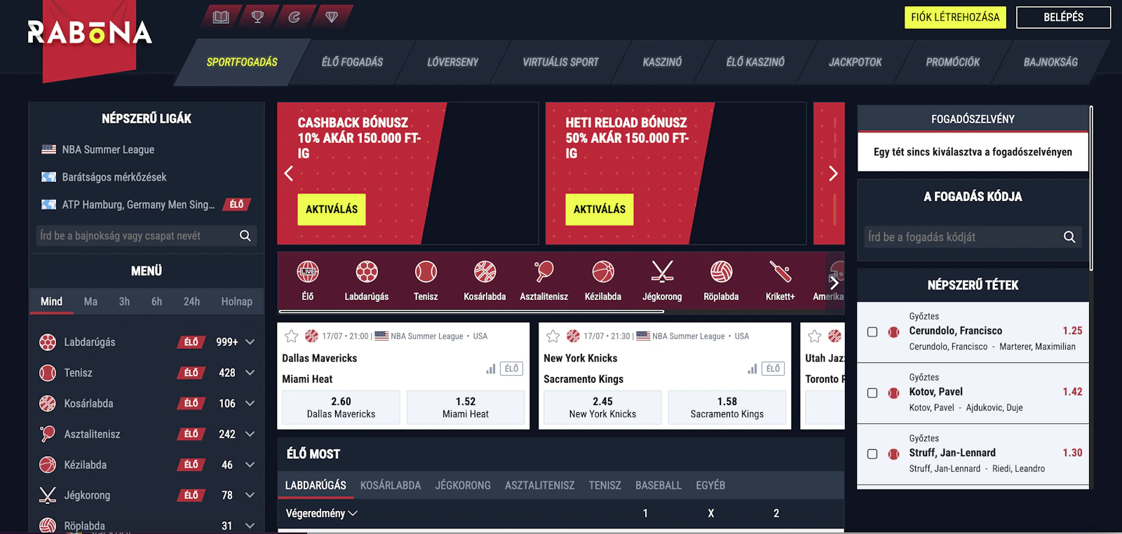 Rabona sportfogadás