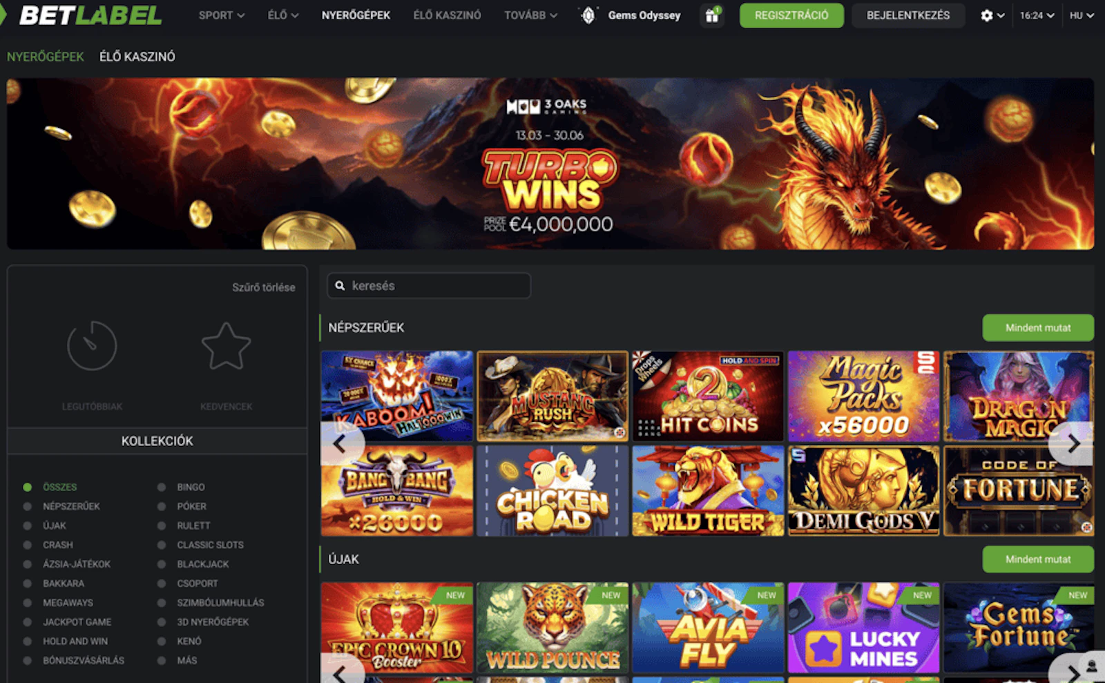 BetLabel Nyerőgépek