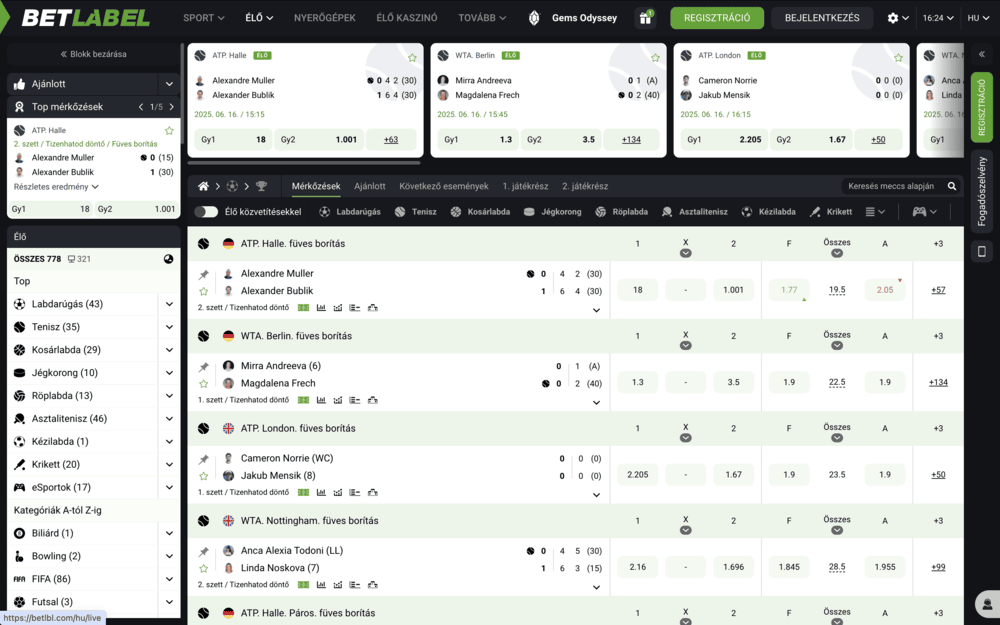 BetLabel Elő Sportfogadas