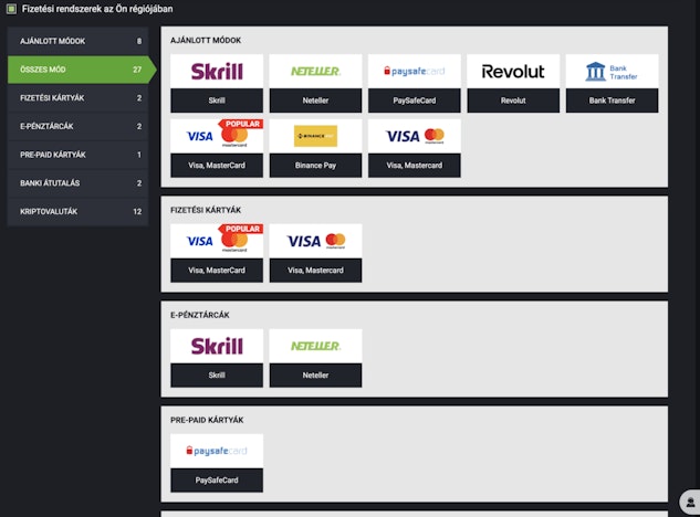 Betlabel befizetési rendszerek